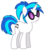 Size: 4507x5000 | Tagged: safe, artist:jennieoo, dj pon-3, vinyl scratch, pony, unicorn, g4, absurd resolution, alternate hairstyle, cutie mark, female, high ponytail, hooves, horn, mare, ponytail, short ponytail, show accurate, simple background, smiling, solo, sunglasses, transparent background, vector, vinyl's glasses