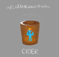 Size: 1100x1067 | Tagged: safe, rainbow dash, g4, cider, crossover