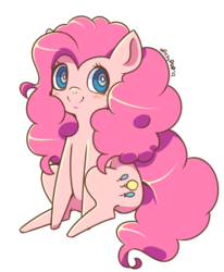 Size: 541x657 | Tagged: safe, artist:ofizzy-pop, pinkie pie, earth pony, pony, g4, cute, diapinkes, female, mare, simple background, sitting, solo, transparent background