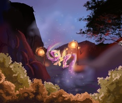 Size: 2600x2200 | Tagged: safe, artist:my-magic-dream, fluttershy, pony, g4, female, high res, night, solo