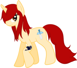 Size: 467x409 | Tagged: safe, artist:mangotwizzlers, crossover, erza scarlett, fairy tail, female, mare, ponified, simple background, transparent background