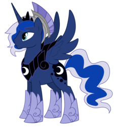 Size: 2865x3177 | Tagged: safe, artist:wicklesmack, princess luna, pony, g4, armor, high res, prince artemis, rule 63, simple background, solo