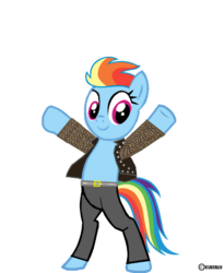 Size: 555x677 | Tagged: safe, artist:kuren247, rainbow dash, g4, bipedal, chris jericho, simple background, transparent background, vector, wwe