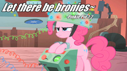 Size: 1280x716 | Tagged: safe, pinkie pie, g4, bible, brony, creation, image macro, random, religion