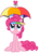 Size: 900x1242 | Tagged: safe, artist:are-you-jealous, pinkie pie, earth pony, pony, feeling pinkie keen, g4, female, hat, looking up, rainbow hat, simple background, solo, transparent background, umbrella hat, vector