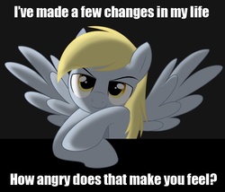 Size: 996x854 | Tagged: safe, artist:nabbiekitty, derpy hooves, pegasus, pony, g4, derpygate, female, image macro, mare, solo, underp