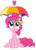 Size: 3000x4140 | Tagged: safe, artist:are-you-jealous, pinkie pie, earth pony, pony, feeling pinkie keen, g4, my little pony: friendship is magic, female, hat, looking up, rainbow hat, simple background, solo, transparent background, umbrella hat, vector