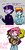 Size: 500x1000 | Tagged: safe, artist:ladydarthorn, pinkie pie, rainbow dash, twilight sparkle, human, g4, bubble berry, dialogue, dusk shine, humanized, rainbow blitz, rule 63, winged humanization