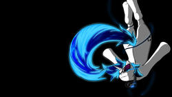 Size: 1920x1080 | Tagged: safe, artist:shnider, dj pon-3, vinyl scratch, pony, unicorn, g4, action pose, black background, cutie mark, female, glowing eyes, headphones, mare, simple background, solo, sunglasses, wallpaper