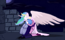 Size: 900x562 | Tagged: safe, artist:ladydarthorn, princess celestia, princess luna, human, g4, crying, horn, horned humanization, humanized, prince solaris, rule 63, winged humanization