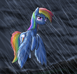 Size: 838x800 | Tagged: safe, artist:paper-pony, rainbow dash, g4, flying, rain