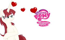 Size: 1479x919 | Tagged: safe, oc, oc only, oc:fausticorn, g4, conspiracy, heart, lauren faust, logo, my little pony logo, smiling, smirk, smug, want it need it