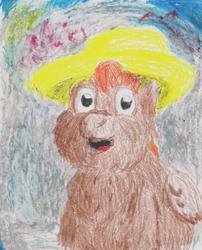 Size: 1325x1641 | Tagged: safe, fluffy pony, crayon, fluffy pony original art, vincent van gogh