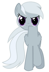 Size: 252x373 | Tagged: safe, artist:violetclm, silverspeed, pegasus, pony, g4, female, front view, hooves, mare, purple eyes, raised hoof, simple background, solo, tail, technical difficulties, two toned mane, two toned tail, wat, white background