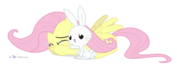 Size: 1350x525 | Tagged: safe, artist:dm29, angel bunny, fluttershy, g4, comforting, crying, duo, simple background, transparent background, vector