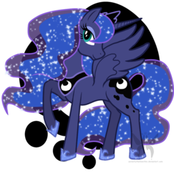 Size: 792x792 | Tagged: safe, artist:serenitythefaierikin, princess luna, pony, g4, female, raised hoof, solo