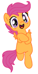 Size: 353x678 | Tagged: safe, artist:pimmy, scootaloo, pegasus, pony, g4, blushing, cute, cutealoo, female, filly, open mouth, simple background, solo, white background