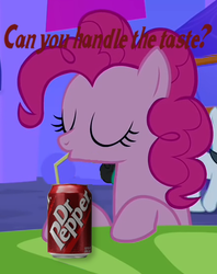 Size: 437x553 | Tagged: safe, pinkie pie, g4, dr pepper, text