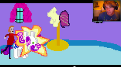 Size: 640x354 | Tagged: safe, rarity, sweetie belle, g4, abuse, mcpixel, pewdiepie, sweetiebuse, youtube