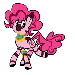 Size: 500x500 | Tagged: safe, artist:mt, pinkie pie, zebra, g4, species swap, zebrafied