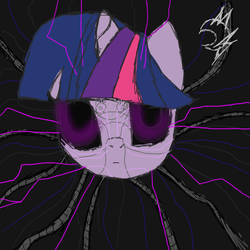 Size: 576x576 | Tagged: safe, twilight sparkle, g4, nightmare fuel, shodan, system shock