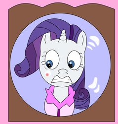 Size: 1816x1896 | Tagged: source needed, useless source url, safe, artist:pichugriffin, rarity, pony, g4, acne, bathrobe, clothes, mirror, pimple, robe, solo