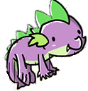 Size: 124x129 | Tagged: safe, artist:thewormouroboros, spike, dragon, g4, male, picture for breezies, simple background, smiling, solo, transparent background