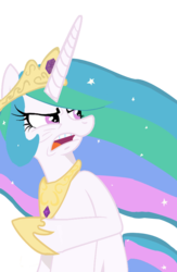 Size: 600x920 | Tagged: safe, artist:bobarella, princess celestia, alicorn, pony, g4, disgusted, ew gay, eww, female, mare, meme, reaction image, simple background, solo, transparent background