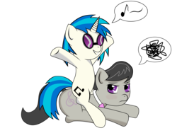 Size: 4000x3000 | Tagged: safe, artist:zzvinniezz, dj pon-3, octavia melody, vinyl scratch, g4, octavia is not amused, simple background, transparent background, unamused