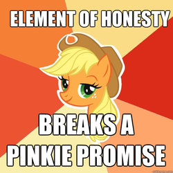 Size: 600x600 | Tagged: safe, applejack, g4, advice meme, element of harmony, image macro, meme