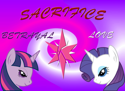 Size: 2338x1700 | Tagged: safe, artist:randompinkpie, rarity, twilight sparkle, g4, duo, female, lesbian, ship:rarilight, shipping