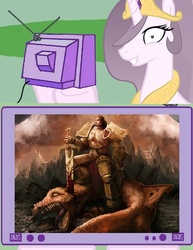 Size: 578x750 | Tagged: safe, princess celestia, pony, princess molestia, g4, exploitable meme, god-emperor of mankind, imperium, meme, tv meme, warhammer (game), warhammer 30k, warhammer 40k