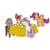 Size: 1200x1200 | Tagged: safe, apple bloom, scootaloo, spike, sweetie belle, g4, cutie mark crusaders, tea, tea party, tied up