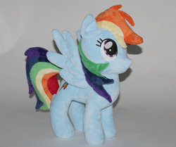 Size: 900x752 | Tagged: safe, artist:eebharas, rainbow dash, pegasus, pony, g4, female, irl, mare, photo, plushie, solo