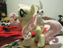 Size: 800x600 | Tagged: safe, artist:little-broy-peep, angel bunny, fluttershy, g4, irl, photo, plushie, solo