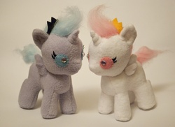 Size: 1000x728 | Tagged: safe, artist:ivy-cinder, princess celestia, princess luna, pony, g4, baby, irl, photo, plushie