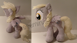 Size: 2557x1452 | Tagged: safe, artist:casseminapie, derpy hooves, pegasus, pony, g4, female, irl, mare, photo, plushie, solo