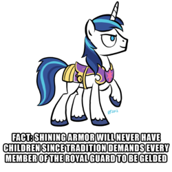 Size: 1024x1024 | Tagged: safe, artist:derkrazykraut, shining armor, pony, unicorn, g4, gelding, headcanon, hilarious in hindsight, jossed, male, simple background, stallion, sucks to be him, this didn't age well, transparent background, trivia, wrong