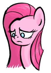 Size: 688x988 | Tagged: safe, artist:derkrazykraut, pinkie pie, g4, pinkamena diane pie, sad