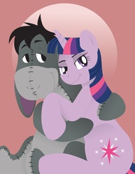 Size: 2550x3300 | Tagged: safe, artist:inspectornills, twilight sparkle, g4, adjustment burro, crossover, crossover shipping, eeyore, female, high res, hug, mad (tv series), mad magazine, male, shipping, straight, twiyore, winnie the pooh