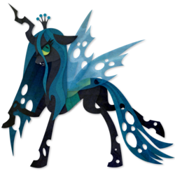 Size: 800x782 | Tagged: safe, artist:sleepwalks, queen chrysalis, changeling, changeling queen, g4, crown, fangs, female, jewelry, regalia, simple background, transparent background, transparent wings, wings