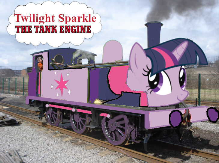 twilight sparkle and thomas the tank engine