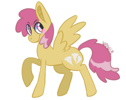 Size: 900x720 | Tagged: safe, artist:wowzie, dizzy twister, orange swirl, pegasus, pony, g4, blush sticker, blushing, simple background, smiling, transparent background