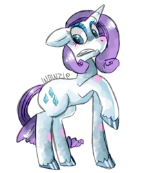 Size: 555x599 | Tagged: safe, artist:wowzie, rarity, pony, unicorn, g4, female, horn, mare, raised hoof, simple background, solo, transparent background