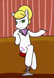 Size: 559x813 | Tagged: artist needed, safe, dainty dove, dane tee dove, semi-anthro, g4, cigarette, cigarette holder, fancy ponies doing fancy things, female, solo