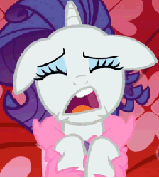 Size: 314x350 | Tagged: safe, screencap, rarity, pony, g4, season 1, suited for success, animated, female, i'm so pathetic, marshmelodrama, solo, wangst