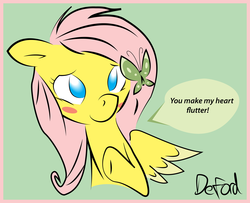 Size: 3150x2560 | Tagged: safe, artist:bronyoregonian, fluttershy, butterfly, g4, blushing, high res