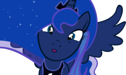 Size: 5000x2999 | Tagged: safe, artist:spinnyhat, princess luna, pony, g4, luna eclipsed, :o, female, imminent kissing, kissy face, looking at you, simple background, solo, spread wings, transparent background, vector