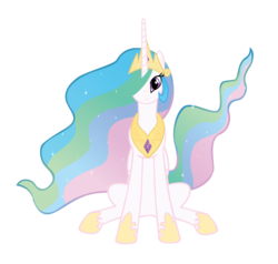 Size: 3431x3269 | Tagged: safe, artist:ocarina0ftimelord, princess celestia, alicorn, pony, g4, cute, cutelestia, female, hair over one eye, high res, looking at you, mare, simple background, sitting, smiling, smiling at you, solo, transparent background, vector