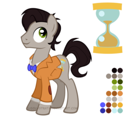 Size: 504x504 | Tagged: safe, artist:lissystrata, doctor whooves, time turner, earth pony, pony, g4, blazer, bowtie, clothes, crossover, doctor who, eleventh doctor, male, matt smith, ponified, reference sheet, shirt, simple background, stallion, the doctor, transparent background